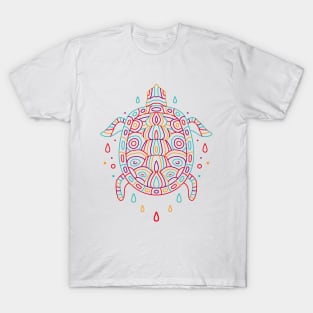 Turtle Colorful Monoline T-Shirt